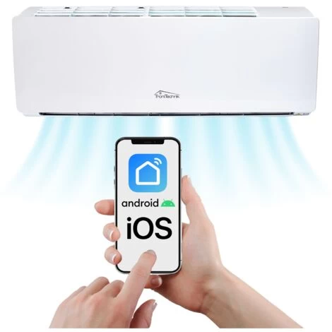 TroniTechnik® Reykir Split Klimaanlage Inverter Splitgerät Mit UVC Luftsterilisation, Kühlung Heizung Ventilation Entfeuchtung, Fernbedienung, WiFi App-Steuerung (9000 BTU) 4 TroniTechnik® Reykir Split Klimaanlage Inverter Splitgerät Mit UVC Luftsterilisation, Kühlung Heizung Ventilation Entfeuchtung, Fernbedienung, WiFi App-Steuerung (9000 BTU) – Bild 2