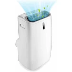 GOPLUS 16000 BTU Mobiles Klimaanlage, 5-in-1 Mobile Klimageraet Mit Schlafmodus, Mit Fernbedienung Und App-Steuerung, Mit Heizfunktion, Kühlt Bis Zu 104m³