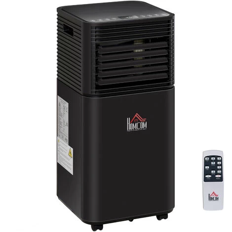 HOMCOM Mobile Klimaanlage 4-in-1 Klimagerät Mit Fernbedienung 24h Timer 2 Geschwindigkeitsstufen 860W LED-Display ABS Schwarz 30,5 X 32,5 X 67,8 Cm 3 HOMCOM Mobile Klimaanlage 4-in-1 Klimagerät Mit Fernbedienung 24h Timer 2 Geschwindigkeitsstufen 860W LED-Display ABS Schwarz 30,5 X 32,5 X 67,8 Cm
