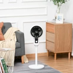 HOMCOM Standventilator Ventilator Lüfter 3 Geschwindigkeitsstufen Luftzirkulator Umluftventilator Verstellbarer 70° Oszillation Kunststoff Stahl Ø28 X 80H Cm -Elektrischer Ventilator Verkäufe 57370840 3