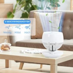 HOMCOM Tischventilator Umluftventilator 90° Kippfunktion 70° Oxidation 90° Schwenkbar Ventilator Lüfter 3 Geschwindigkeitsstufen ABS Kunststoff L Ø27 X 34H Cm -Elektrischer Ventilator Verkäufe 57370874 5