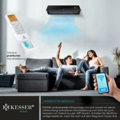 KESSER® Klimaanlage SET Split - Klimagerät Mit WiFi/App Funktion - Kühlen A++/ Heizen A+ , Kältemittel R32 - LCD-Display , Fernbedienung Und Timerfunktion - Inkl. Komplettem Montagematerial, Split 90 11 KESSER® Klimaanlage SET Split - Klimagerät Mit WiFi/App Funktion - Kühlen A++/ Heizen A+ , Kältemittel R32 - LCD-Display , Fernbedienung Und Timerfunktion - Inkl. Komplettem Montagematerial, Split 90 -Elektrischer Ventilator Verkäufe 58432791 5