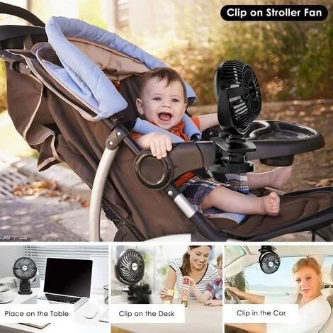 5000mAh Leise Tischventilator Clip Fan, Mini USB Ventilator, Auto-Oszillierend, 360° Drehung Wiederaufladbarer Stufenloser Geschwindigkeit Lüfter Für Auto Schlafzimmer Büro Kinderwagen Camping 7 5000mAh Leise Tischventilator Clip Fan, Mini USB Ventilator, Auto-Oszillierend, 360° Drehung Wiederaufladbarer Stufenloser Geschwindigkeit Lüfter Für Auto Schlafzimmer Büro Kinderwagen Camping – Bild 5