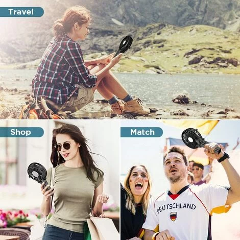 USB-Lüfter Mini Wiederaufladbarer Tischventilator 3-10 Stunden Betrieb Leiser Tragbarer Faltventilator Für Bürotisch Reisen Camping (blau) 4 USB-Lüfter Mini Wiederaufladbarer Tischventilator 3-10 Stunden Betrieb Leiser Tragbarer Faltventilator Für Bürotisch Reisen Camping (blau) – Bild 2