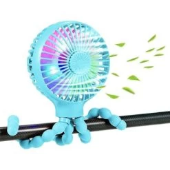 Kinderwagenventilator Schreibtischventilator Tragbarer Ventilator USB-Clip-Ventilator 360 ° -Drehung 3 Geschwindigkeits-Luftstrom