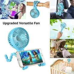 Kinderwagenventilator Schreibtischventilator Tragbarer Ventilator USB-Clip-Ventilator 360 ° -Drehung 3 Geschwindigkeits-Luftstrom -Elektrischer Ventilator Verkäufe 72540276 3
