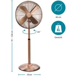 Tristar Standventilator Oszillierend Kupfer Ø40cm 50W Höhe 85-128cm -Elektrischer Ventilator Verkäufe 73794904 3