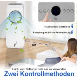 Froadp Klimaanlage Mobil Klimagerät Ohne Abluftschlauch Ventilator Luftkühler Mit Luftbefeuchtung Luftreiniger (4 Liter Kapazität, 80W) -Elektrischer Ventilator Verkäufe 75062370 3
