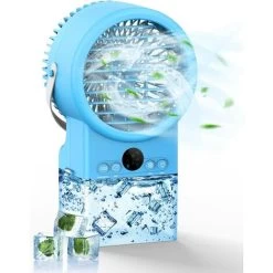 Tragbare Klimaanlage, 4 In 1, Luftkühler, Luftbefeuchter, Ventilator, Nachtlicht, Tragbare Klimaanlage Mit Timer, 7 Lichtfarben, 3 Geschwindigkeiten Für Zuhause Und Büro