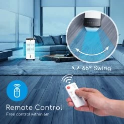 Aigostar Klimagerät Mobil Ohne Abluftschlauch, 60W Luftkühler Mit Wasserkühlung 3,5L Wassertank, 65° Oszillation, 1-12H Timer, Mit Fernbedienung & 2 Kühlakkus, 3Modi Verdunstungskühler Air Cooler 10 Aigostar Klimagerät Mobil Ohne Abluftschlauch, 60W Luftkühler Mit Wasserkühlung 3,5L Wassertank, 65° Oszillation, 1-12H Timer, Mit Fernbedienung & 2 Kühlakkus, 3Modi Verdunstungskühler Air Cooler -Elektrischer Ventilator Verkäufe 76054506 4