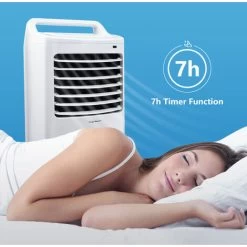 Aigostar Kohl - Mobiles Klimaanlage, 15L, Klimaanlage Mobil 3 In 1 Aircooler, Luftkühler, Leise, 60W, 3-Gang Windmodus, Klimagerät Ohne Abluftschlauch, 7H Timer, Klima Ventilator Mit Fernbedienung -Elektrischer Ventilator Verkäufe 76054560 4