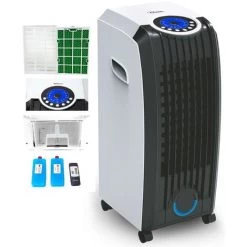 Zilan 3in1 Aircooler Mobile Klimaanlage Klimagerät Klima Ventilator Mit Fernbedienung Luftreiniger Luftkühler Luftbefeuchtung Klima Anlage Air Cooler 3 Geschwindigkeitsstufen Timer