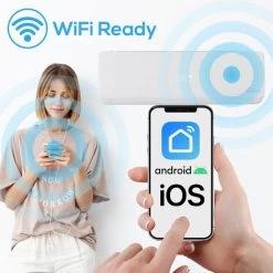 TroniTechnik® Dalvik II Split Klimaanlage Klimagerät Splitgerät Mit Kühlung Heizung Ventilation Entfeuchtung Luftfilter, Fernbedienung, WiFi App-Steuerung (9000 BTU) Inkl. Kupferleitung -Elektrischer Ventilator Verkäufe 83688674 4