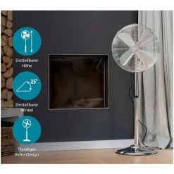 Tristar Standventilator Oszillierend Chrom Ø40cm 50W Höhe 85-128cm -Elektrischer Ventilator Verkäufe 85922563 4