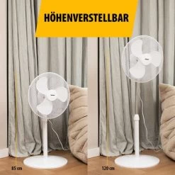 Tristar Standventilator Weiß Oszillierend, Ø 40cm, 45 Watt, Höhe 85-120cm 10 Tristar Standventilator Weiß Oszillierend, Ø 40cm, 45 Watt, Höhe 85-120cm -Elektrischer Ventilator Verkäufe 90521656 4