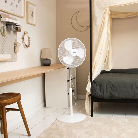 Tristar Standventilator Weiß Oszillierend, Ø 40cm, 45 Watt, Höhe 85-120cm 7 Tristar Standventilator Weiß Oszillierend, Ø 40cm, 45 Watt, Höhe 85-120cm – Bild 5