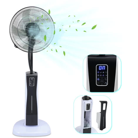 Ventilator Standventilator Mit Sprühnebel Luftbefeuchter Windmaschine Oszillierend 3 Ventilator Standventilator Mit Sprühnebel Luftbefeuchter Windmaschine Oszillierend
