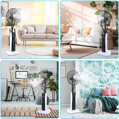 Ventilator Standventilator Mit Sprühnebel Luftbefeuchter Windmaschine Oszillierend 7 Ventilator Standventilator Mit Sprühnebel Luftbefeuchter Windmaschine Oszillierend – Bild 5
