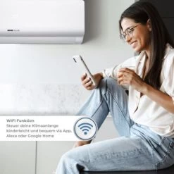 Home Deluxe - Klimaanlage Set SPLIT 12-12000 BTU/h (3.400 Watt) - Quick Connect, WIFI, Alexa Und Google Home Kompatibel - 5 In 1 System [Energieklasse A+] -Elektrischer Ventilator Verkäufe 92920658 4