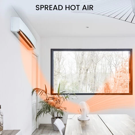 Woozoo, Leiser, Leistungsstarker & Tragbarer Tischventilator, 13m², Reichweite 12m, Vertikale Neigung Um 360°, Büro - Woozoo PCF-HE15 - Weiß 5 Woozoo, Leiser, Leistungsstarker & Tragbarer Tischventilator, 13m², Reichweite 12m, Vertikale Neigung Um 360°, Büro - Woozoo PCF-HE15 - Weiß – Bild 3