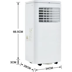 Merax Klimagerät 7000 BTU/h, 2KW. Luftentfeuchter, Mit Abluftfunktion, Fernbedienung 24h-Timer, Für 100 M³ Inkl. APPEnergieeffizienzklasse A -Elektrischer Ventilator Verkäufe 94996355 5