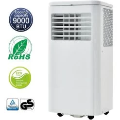 Merax Klimagerät 3-in-1 Klimagerät 9000 BTU/h Mit Wifi Und Fernbedienung, 24h-Timer, Mobile Klimaanlage Für 100 M³ Inkl. APP, Luftentfeuchter
