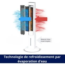 No Name ARTIC AIR POWER TOWER Mobiler Kühler 3 Stufen - VENTEO - Verdunstungskühler Bis Zu 12 Stunden Kühlung - Tank 1.5L 11 No Name ARTIC AIR POWER TOWER Mobiler Kühler 3 Stufen - VENTEO - Verdunstungskühler Bis Zu 12 Stunden Kühlung - Tank 1.5L -Elektrischer Ventilator Verkäufe 95460818 5