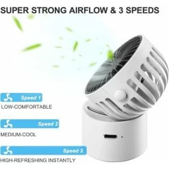 Mini-USB-Handventilator, Wiederaufladbar über USB Mit 3 Einstellbaren Geschwindigkeiten, Tragbarer Ventilator, Für Home Office Und Reisen (WEISS) 9 Mini-USB-Handventilator, Wiederaufladbar über USB Mit 3 Einstellbaren Geschwindigkeiten, Tragbarer Ventilator, Für Home Office Und Reisen (WEISS) -Elektrischer Ventilator Verkäufe 95471978 3