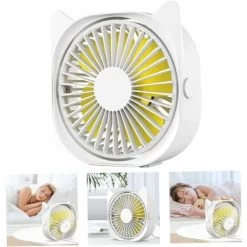 USB-Tischventilator, Tragbarer Mini-Tischventilator, 3 Geschwindigkeiten, 360 ° Drehbarer USB-Lüfter Für Laptop Und Desktop-Computer -Elektrischer Ventilator Verkäufe 95473027 4
