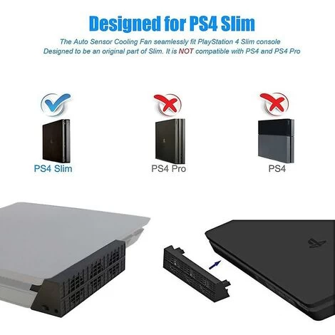 Ps4 Slim Turbo Cooling Fan Externer USB-Kühler, Automatischer Temperatursensor, Gesteuert Ra 4 Ps4 Slim Turbo Cooling Fan Externer USB-Kühler, Automatischer Temperatursensor, Gesteuert Ra – Bild 2