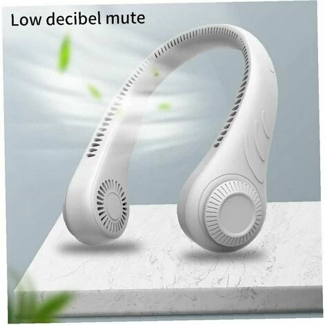 Tragbarer Nackenventilator 2000mAh Freisprecheinrichtung Persönlicher Ventilator Tragbarer Nackenriemen USB-Ventilator Freisprechkabel Sportventilator Weiß 4 Tragbarer Nackenventilator 2000mAh Freisprecheinrichtung Persönlicher Ventilator Tragbarer Nackenriemen USB-Ventilator Freisprechkabel Sportventilator Weiß – Bild 2