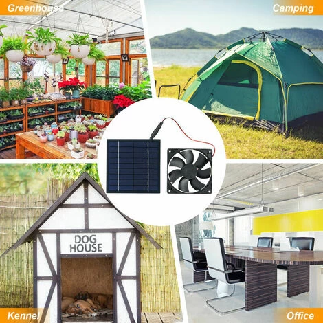 Lüfter Mit Solarpanel, 5 W 6 V Solarlüfter, IP65 Wasserdicht, Wohnwagen, Hühnerstall, Dachventilator Für Hundehütten, Gewächshäuser 6 Lüfter Mit Solarpanel, 5 W 6 V Solarlüfter, IP65 Wasserdicht, Wohnwagen, Hühnerstall, Dachventilator Für Hundehütten, Gewächshäuser – Bild 4