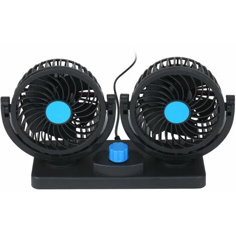 KKmoon 12V USB Dual Head Large Wind Cooling Fan 2 Geschwindigkeit Einstellbare Windgeschwindigkeit Tischventilator Schwarz Blau 3 KKmoon 12V USB Dual Head Large Wind Cooling Fan 2 Geschwindigkeit Einstellbare Windgeschwindigkeit Tischventilator Schwarz Blau
