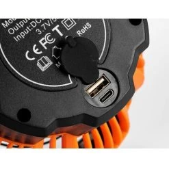 Leiser 1200-mAh-Lüfter, Um 180° Drehbarer Tragbarer Tischventilator Mit LED-Licht, Wiederaufladbarer USB-Campingventilator, Fernbedienung, Haken, Geeignet Für Reisen/Picknick/ -Elektrischer Ventilator Verkäufe 98600279 3