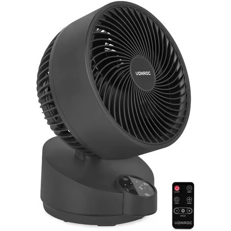 Hochwertiger Tischventilator - Sehr Leise - 3 Geschwindigkeitsstufen - Schwarz Inklusive Fernbedienung 6 Hochwertiger Tischventilator - Sehr Leise - 3 Geschwindigkeitsstufen - Schwarz Inklusive Fernbedienung – Bild 4