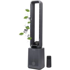 Echos Turmventilator 12 Stufen 3 Modi 15h Timer LED-Display Fernbedienung DC Motor 50 Watt