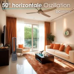 Echos Turmventilator 12 Stufen 3 Modi 15h Timer LED-Display Fernbedienung DC Motor 50 Watt 10 Echos Turmventilator 12 Stufen 3 Modi 15h Timer LED-Display Fernbedienung DC Motor 50 Watt -Elektrischer Ventilator Verkäufe 99337920 4