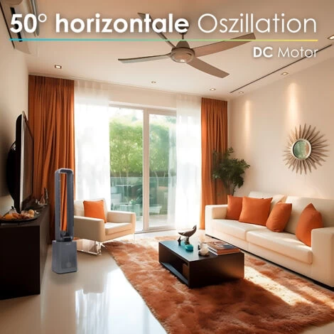 Echos Turmventilator 12 Stufen 3 Modi 15h Timer LED-Display Fernbedienung DC Motor 50 Watt 6 Echos Turmventilator 12 Stufen 3 Modi 15h Timer LED-Display Fernbedienung DC Motor 50 Watt – Bild 4