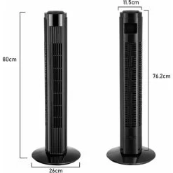 ZMH Turmventilator Leise Ventilator Schwarz: Schlafzimmer 90° Oszillierender Mit Fernbedienung Standventilatoren 80CM Mit 3 Geschwindigkeiten Säulenventilator 7.5H Timer Fan LED Display 9 ZMH Turmventilator Leise Ventilator Schwarz: Schlafzimmer 90° Oszillierender Mit Fernbedienung Standventilatoren 80CM Mit 3 Geschwindigkeiten Säulenventilator 7.5H Timer Fan LED Display -Elektrischer Ventilator Verkäufe 99624597 3
