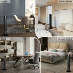 ZMH Turmventilator Leise Ventilator Schwarz: Schlafzimmer 90° Oszillierender Mit Fernbedienung Standventilatoren 80CM Mit 3 Geschwindigkeiten Säulenventilator 7.5H Timer Fan LED Display 11 ZMH Turmventilator Leise Ventilator Schwarz: Schlafzimmer 90° Oszillierender Mit Fernbedienung Standventilatoren 80CM Mit 3 Geschwindigkeiten Säulenventilator 7.5H Timer Fan LED Display -Elektrischer Ventilator Verkäufe 99624597 5