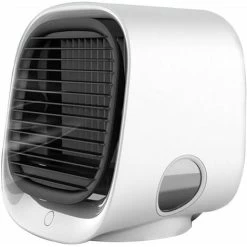 Desktop-Klimaanlagenventilator, 3 Geschwindigkeiten, Weiß