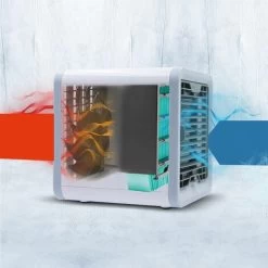LIVINGTON Arctic Air Schwarz – Luftkühler Mit Verdunstungskühlung – Mobiles Klimagerät Mit 3 Stufen & 7 Stimmungslichtern – Mini Klimagerät, Tankvolumen Für 8h Kühlung Das Original Aus Dem TV -Elektrischer Ventilator Verkäufe 99921373 4